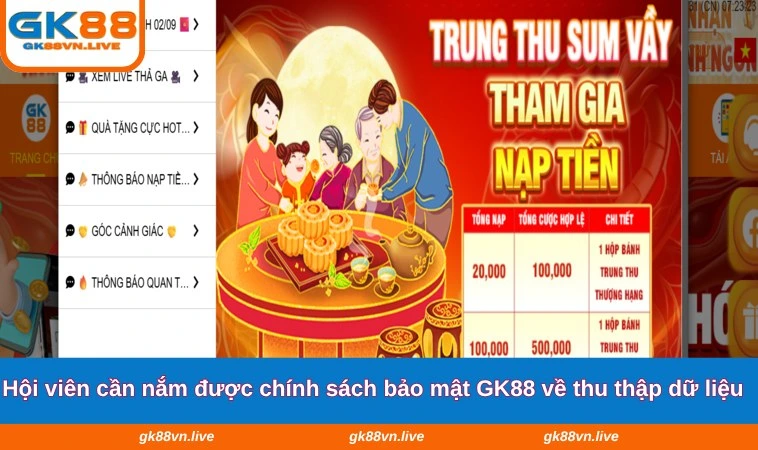 Hội viên cần nắm được chính sách bảo mật GK88 về thu thập dữ liệu