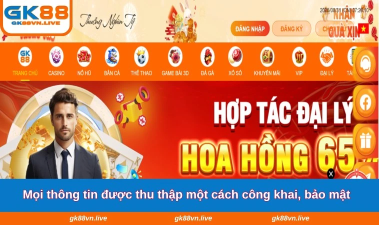 Mọi thông tin được thu thập một cách công khai, bảo mật