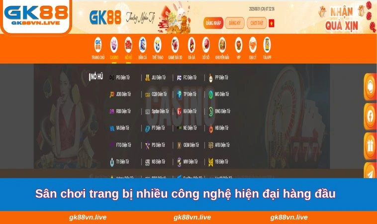 Sân chơi trang bị nhiều công nghệ hiện đại hàng đầu