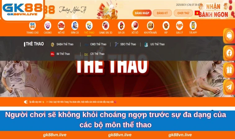 Người chơi sẽ không khỏi choáng ngợp trước sự đa dạng của các bộ môn thể thao