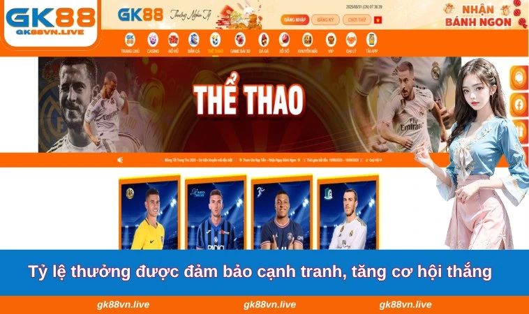 Tỷ lệ thưởng được đảm bảo cạnh tranh, tăng cơ hội thắng